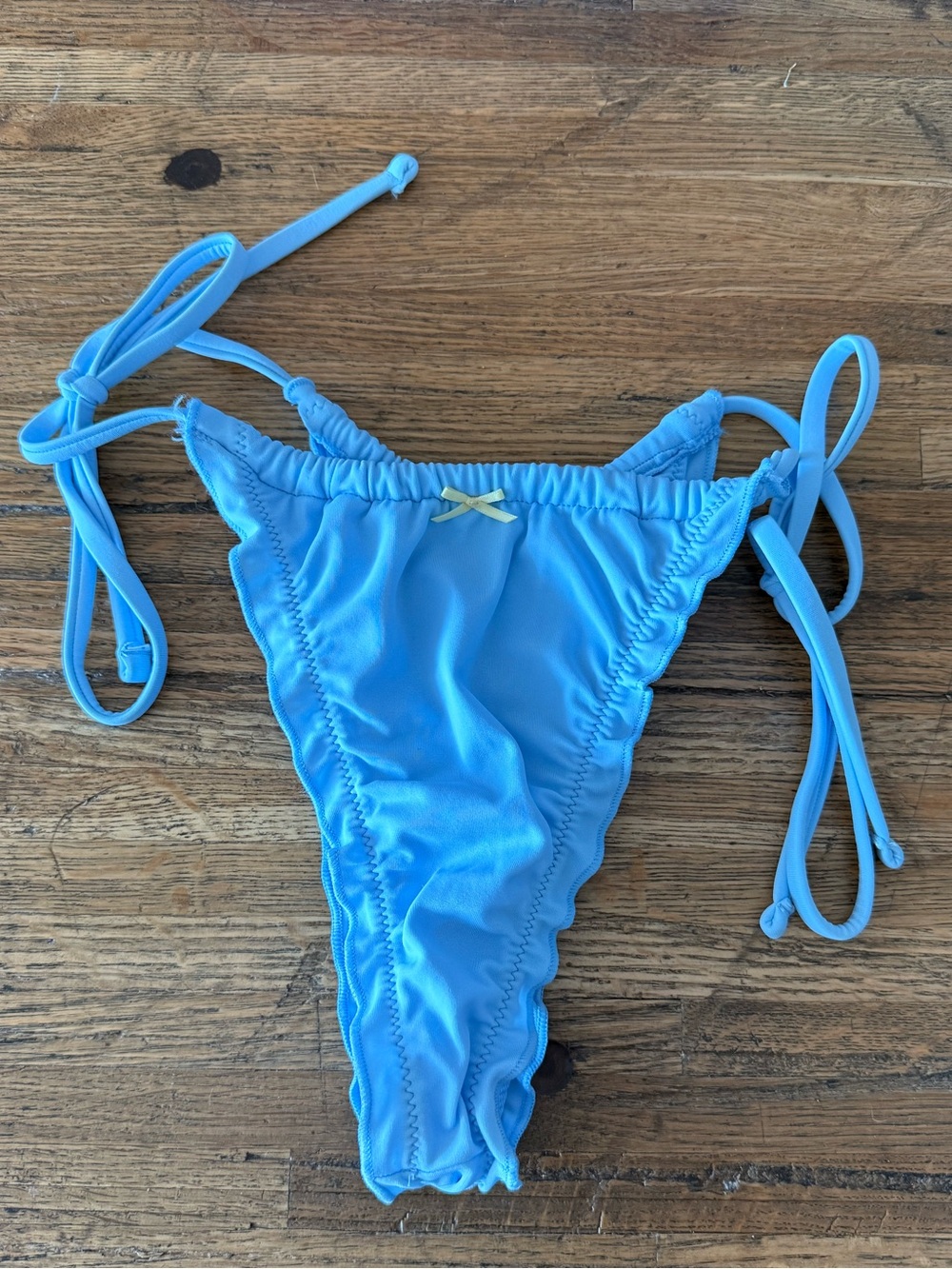 PINK Victoria's Secret Light Blue Tie-Side Bikini Bottom